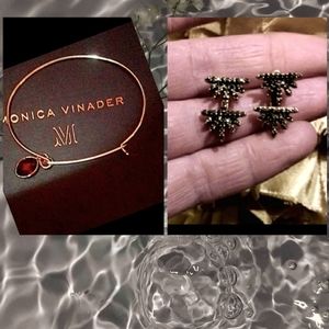 SALE Nwot Monica V deadstock 14k Earjackets/Studs